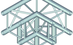 Truss quad tubular Alutruss QUADLOCK QL-ET34 C-30 3-Way-Corner 90°