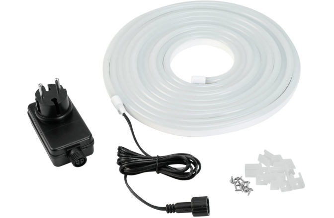 Tub de lumină flexibil cu 600 LED-uri alb  Eurolite LED Neon Flex 24V 5m WW Set