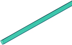 Tub decorativ Eurolite Tubing 10x10mm turquoise 2m
