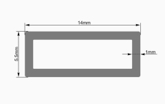 Tub decorativ Eurolite Tubing 14x5.5mm clear LED Strip 2m