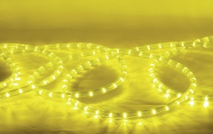 Tub LED flexibil pentru iluminat decorativ galben Eurolite RUBBERLIGHT LED RL1-230V yellow 44m