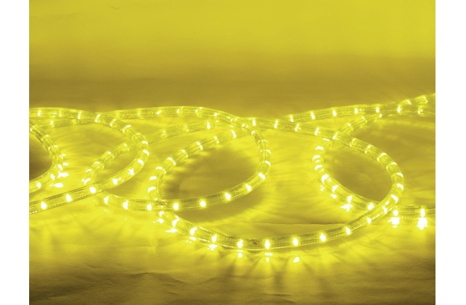 Tub LED flexibil pentru iluminat decorativ galben Eurolite RUBBERLIGHT LED RL1-230V yellow 44m