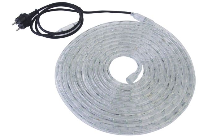 Tub LED flexibil pentru iluminat decorativ galben Eurolite RUBBERLIGHT LED RL1-230V yellow 9m