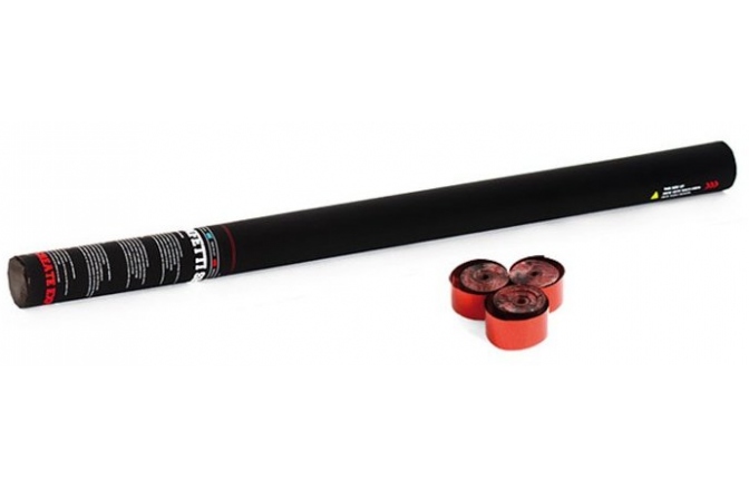 Tun de confetti portabil, roșu TCM FX Handheld Streamer Cannon 80cm, red metallic