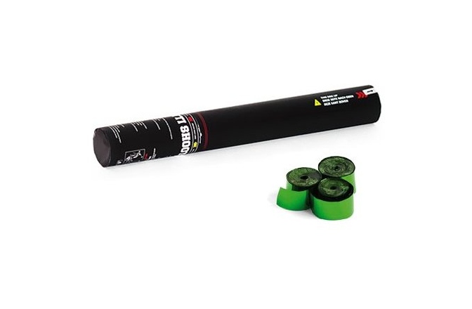 Tun de confetti portabil TCM FX Handheld Streamer Cannon 50cm, green metallic