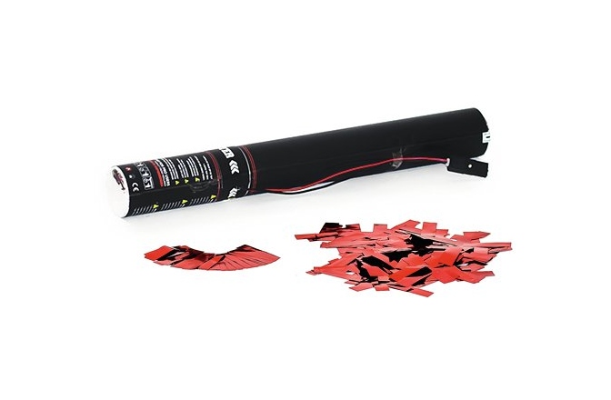 Tun electric confetti, roșu TCM FX Electric Confetti Cannon 50cm, red metallic