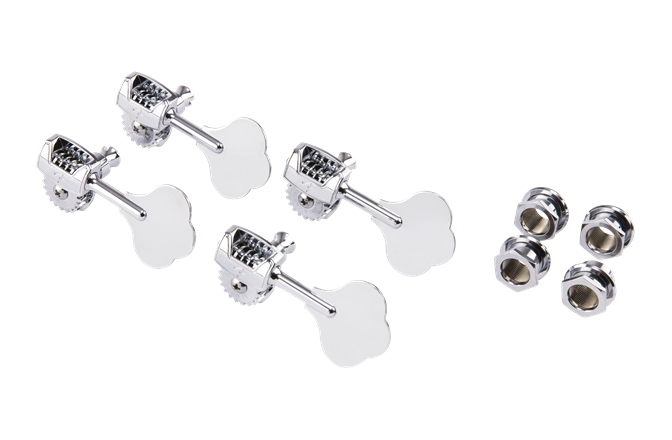 Tunere de Bas Fender Deluxe Bass Tuners with Fluted-Shafts (4) Chrome