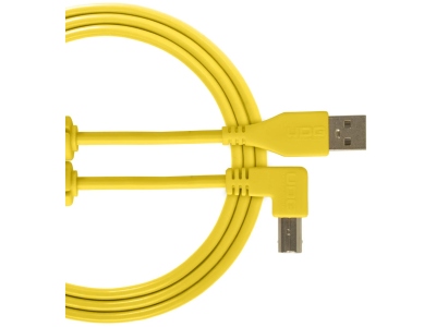 Ultimate Audio Cable USB 2.0 A-B Angled 2m - Yellow