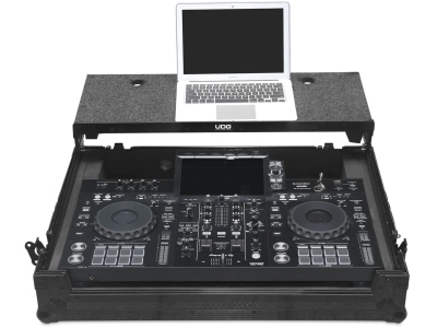 Ultimate Flight Case XDJ-RX3 Plus - Laptop Shelf + Wheels