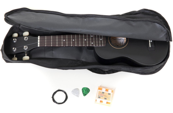 Ukulele Almeria  Player Pack Ukulele negru,mat