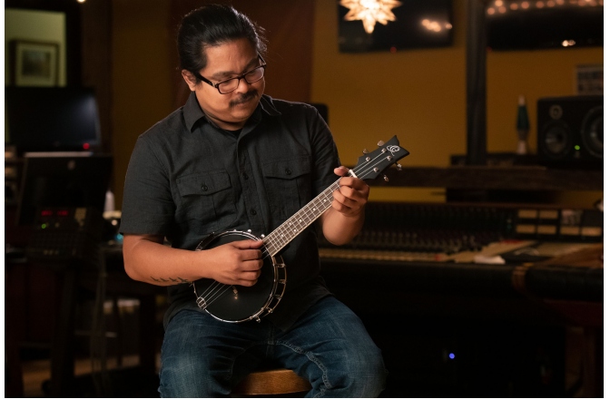 Ukulele Banjo Ortega Banjolele 4 String + Gigbag Black