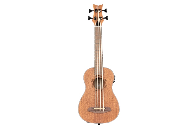 Ukulele bas LH Ortega Lizard Series Bass Lefty - Natural Mahogany + Bag