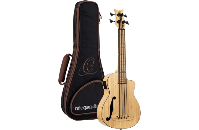 Ukulele Bas Ortega Solid Bamboo Bass Ukulele + Bag