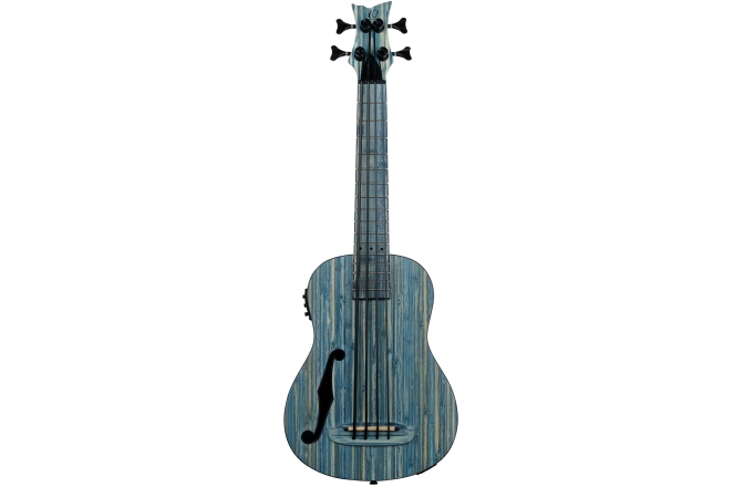 Ukulele Bas Ortega Solid Bamboo Bass Ukulele Jean Stonewashed + Bag