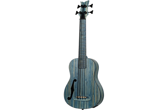 Ukulele Bas Ortega Solid Bamboo Bass Ukulele Jean Stonewashed + Bag