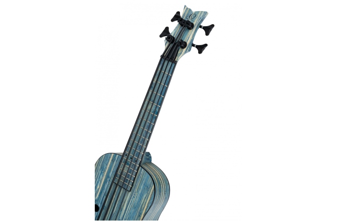 Ukulele Bas Ortega Solid Bamboo Bass Ukulele Jean Stonewashed + Bag