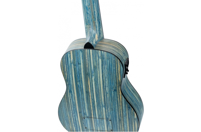 Ukulele Bas Ortega Solid Bamboo Bass Ukulele Jean Stonewashed + Bag