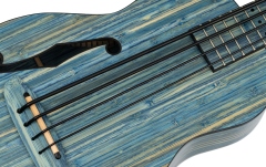 Ukulele Bas Ortega Solid Bamboo Bass Ukulele Jean Stonewashed + Bag
