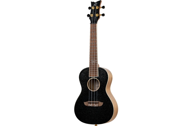 Ukulele concert Ortega Element Series Concert Ukulele 4 String - Metallic Black + Bag