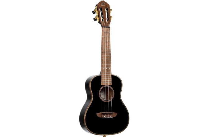 Ukulele concert Ortega Onyx Series Concert Ukulele 4 String - All Gloss Black + Bag