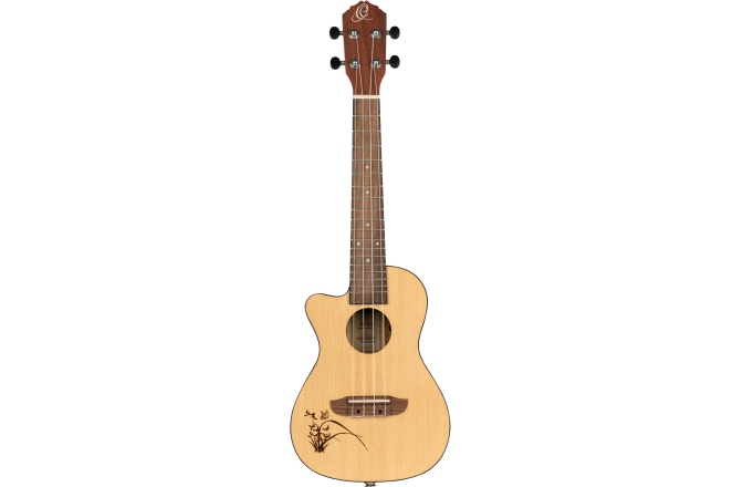 Ukulele concert stângaci Ortega Bonfire Series Concert Ukulele 4 String lefty with Cutaway - Magus Uke Preamp/Spruce top/Sapele Body