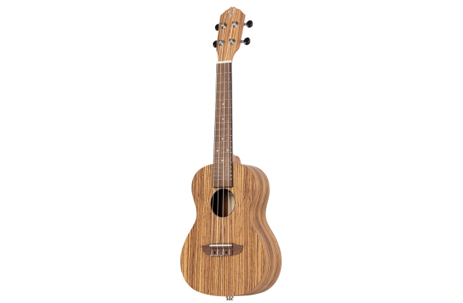 Ukulele concert stângaci Ortega Timber Series Preamp Concert Ukulele Lefty - Natural Zebrawood + Bag