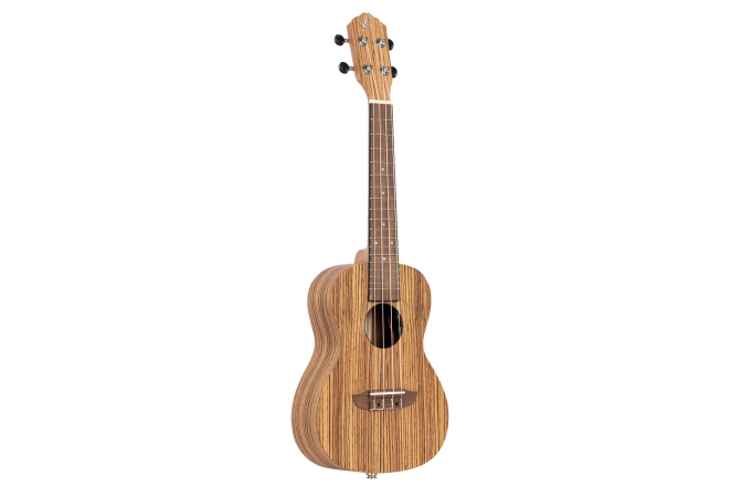 Ukulele concert stângaci Ortega Timber Series Preamp Concert Ukulele Lefty - Natural Zebrawood + Bag