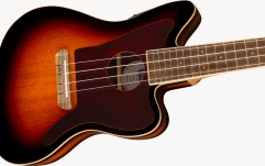 Ukulele electroacustic Fender Fullerton Jazzmaster Uke, Walnut Fingerboard, Tortoiseshell Pickguard, 3-Color Sunburst