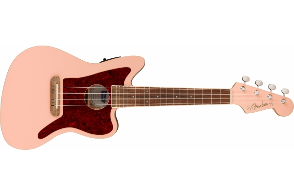 Fullerton Jazzmaster Uke, Walnut Fingerboard, Tortoiseshell Pickguard, Shell Pink Fullerton Jazzmaster Uke, Walnut Fingerboard, Tortoiseshell Pickguard, Shell Pink