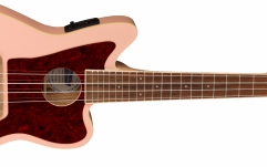 Ukulele electroacustic Fender Fullerton Jazzmaster Uke, Walnut Fingerboard, Tortoiseshell Pickguard, Shell Pink