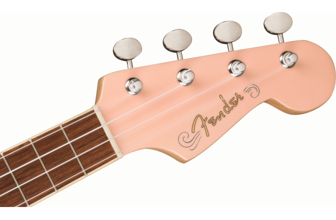 Ukulele electroacustic Fender Fullerton Jazzmaster Uke, Walnut Fingerboard, Tortoiseshell Pickguard, Shell Pink