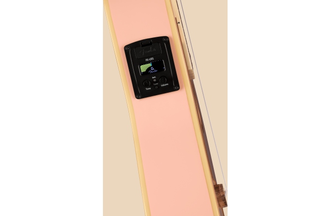 Ukulele electroacustic Fender Fullerton Jazzmaster Uke, Walnut Fingerboard, Tortoiseshell Pickguard, Shell Pink