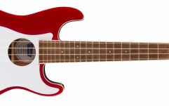 Ukulele electroacustic Fender Fullerton Strat Uke Walnut Fingerboard White Pickguard Candy Apple Red