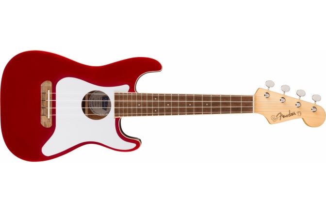 Ukulele electroacustic Fender Fullerton Strat Uke Walnut Fingerboard White Pickguard Candy Apple Red
