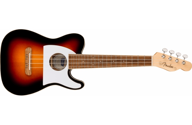 Ukulele electroacustic Fender Fullerton Tele Uke, Walnut Fingerboard White Pickguard 2-Color Sunburst