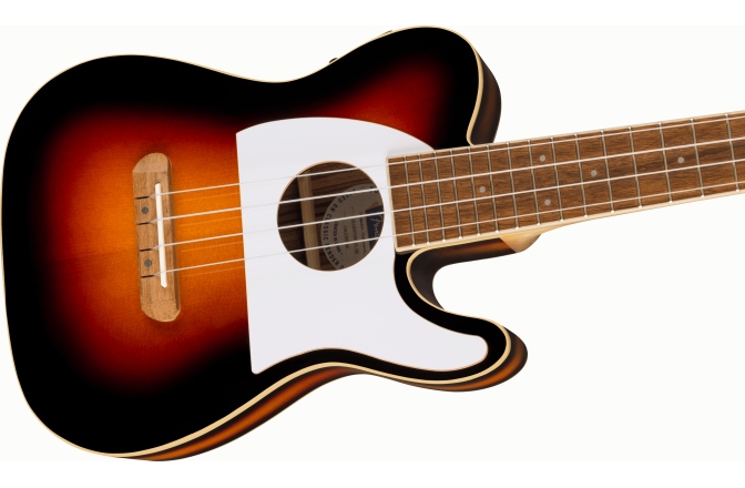 Ukulele electroacustic Fender Fullerton Tele Uke, Walnut Fingerboard White Pickguard 2-Color Sunburst