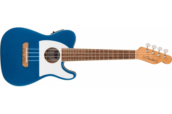Fullerton Tele Uke Walnut Fingerboard White Pickguard Lake Placid Blue Fullerton Tele Uke Walnut Fingerboard White Pickguard Lake Placid Blue