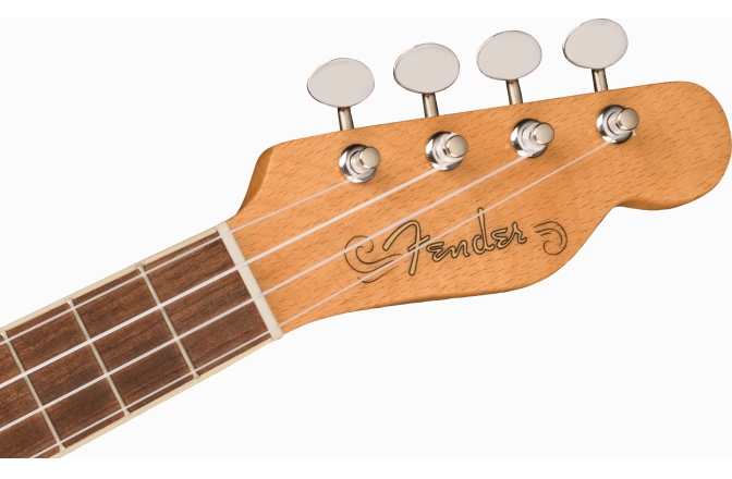 Ukulele electroacustic Fender Fullerton Tele Uke Walnut Fingerboard White Pickguard Lake Placid Blue