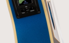 Ukulele electroacustic Fender Fullerton Tele Uke Walnut Fingerboard White Pickguard Lake Placid Blue