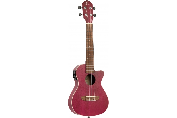 Earth Series Concert Ukulele - Raspberry Red Acoustic Electric