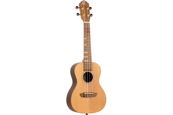 TS Concert Ukulele - solid cedar top / walnut back &#38; sides / maple freteboard inlays - Natural