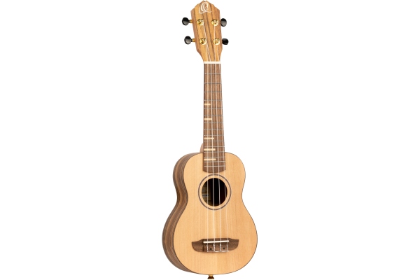 TS Sopran Ukulele - solid cedar top / walnut back &#38; sides / maple freteboard inlays - Natural