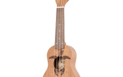 Ukulele sopranino pentru stângaci Ortega KEIKI Ukulele 4 String Lefty - Sopranino Tortiose/Turtle Lasering/ KEIKI Headstock/A D F# B/ Mahogany Natural