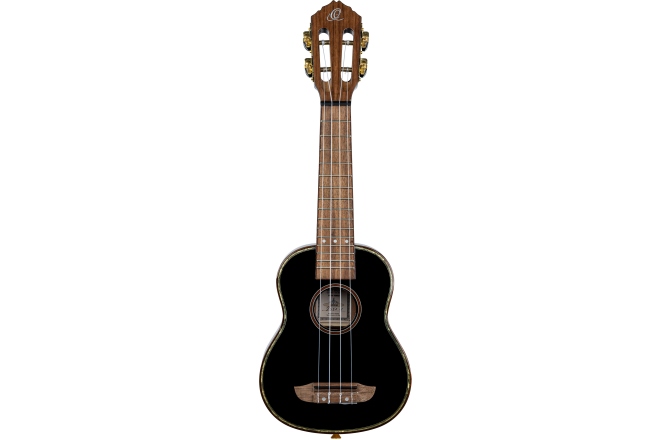 Ukulele soprano Ortega Onyx Series Soprano Ukulele 4 String - All Gloss Black + Bag