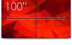 VideoWall 2x2 cu suport Vogels 2x2 cu fixare pe perete, 4 Display-uri SDS50K8-01 si Controller VideoWall MXB24VM