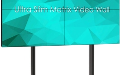 VideoWall 2x2 cu suport Vogels 2x2 mobil si 4 Display-uri SWEDX UMX-55K8-01, bezel 3,5mm