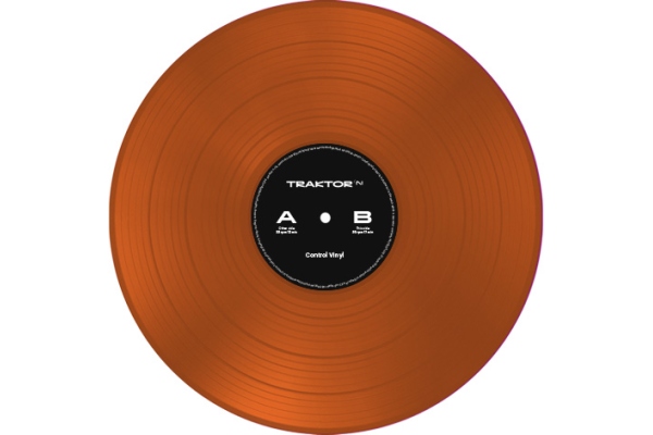 Traktor Control Vinyl Orange Transparent