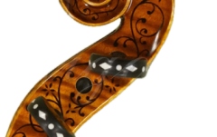 Vioară acustică 4/4 Gliga 4/4 Gliga Special (maestru), spate intreg, intarsie os si abanos - Copie "Hellier" 1679