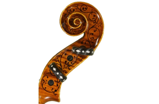 Vioară acustică 4/4 Gliga 4/4 Gliga Special (maestru), spate intreg, intarsie os si abanos - Copie "Hellier" 1679