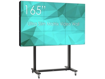 3x3 cu baza mobila si 9 Display-uri SWEDX UMX-55K8, bezel 3,5mm